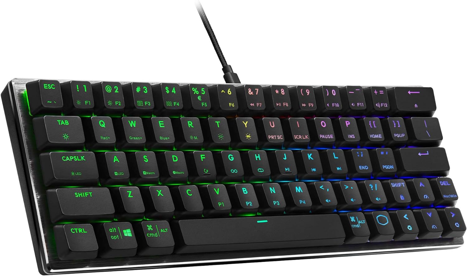Cooler Master SK620 60% Space Grey Red Switch Low Profile Mechanical Gaming Keyboard Cooler Master SK620 60% Space Grey Red Switch Low Profile Mechanical Gaming Keyboard